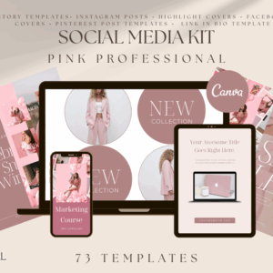 Social Media Kit - Pink Professional